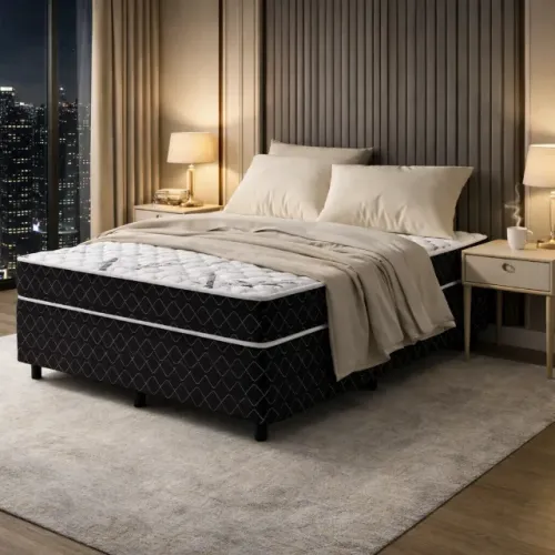 Cama Box Conjugada Casal D33 Ortopédica 128x188 Extra Firme Benfica