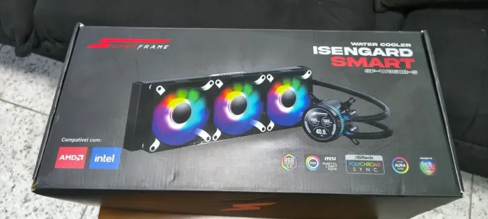 WaterCooler Superframe Isengard Smart ARGB 360mm Intel-AMD com controladora <br>SF-W360B-S