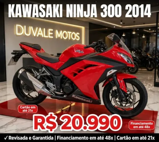 Kawasaki 300 Ninja! Ano 2014! Linda Moto! Financiamos e Aceitamos Trocas!