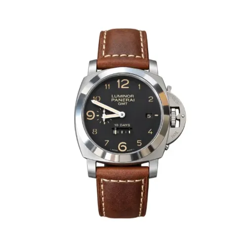 Relógio Panerai Luminor Automático GMT 10 Days 43mm Couro Marrom Prem Top