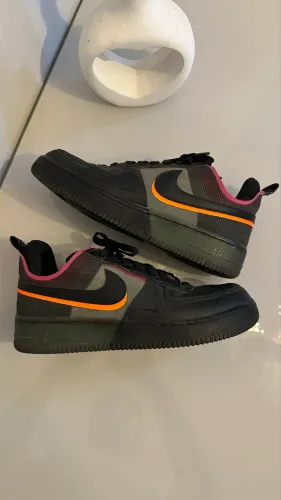Tênis Nike Air Force 1 React Original Preto/Laranja - Tam. 38 BR (40 EUR)