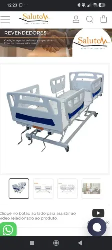 Cama hospitalar Salutem Manual 3 movimentos 