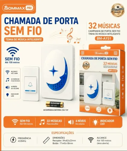 Campainha S/Fio BM- A151