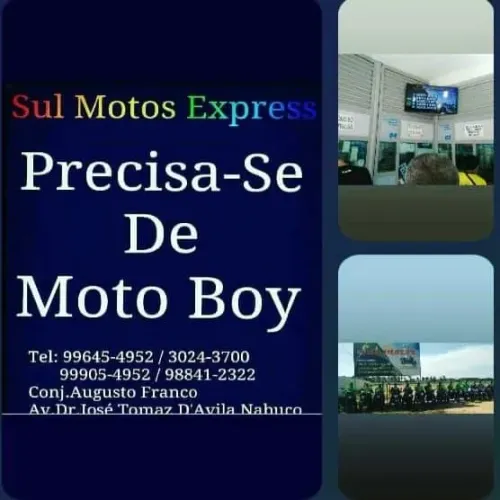 Vagas disponível com moto própria