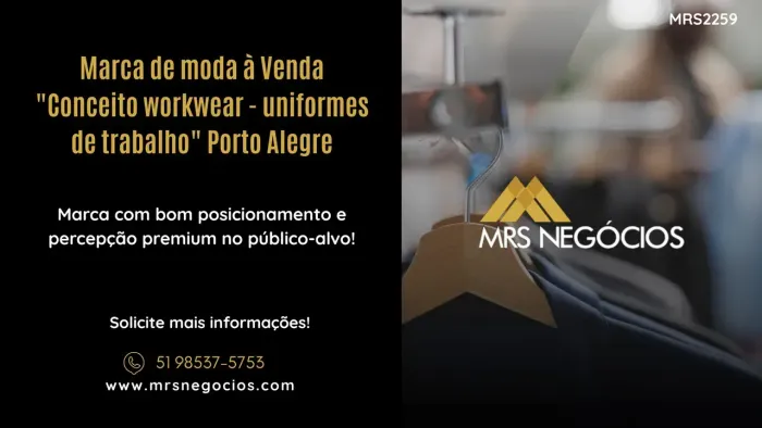 Marca de moda à Venda "Conceito workwear - uniformes de trabalho" Porto Alegre