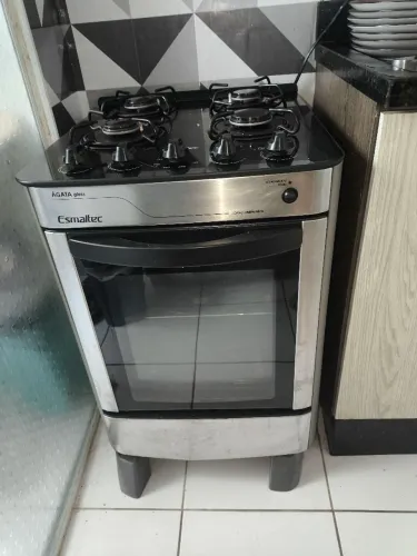 Fogão 4 bocas Esmaltec tampo de vidro