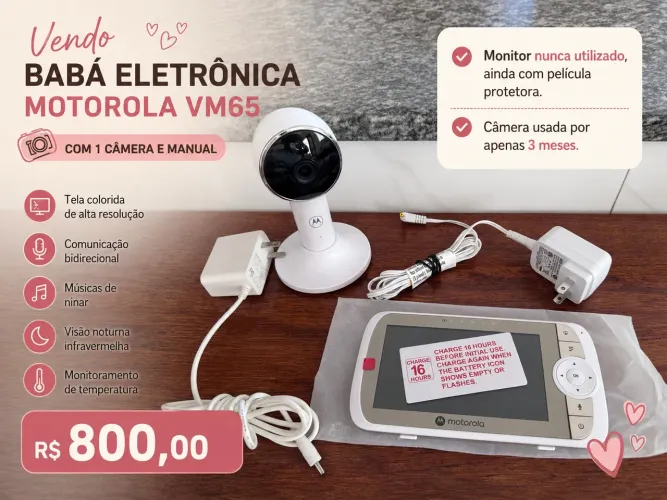 Babá eletrônica motorola VM65