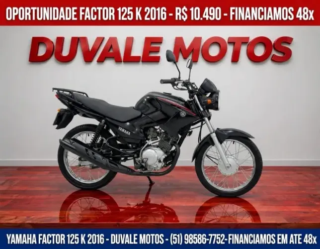 Factor 125 K! Ano 2016! Linda Moto! Financiamos e Aceitamso trocas!