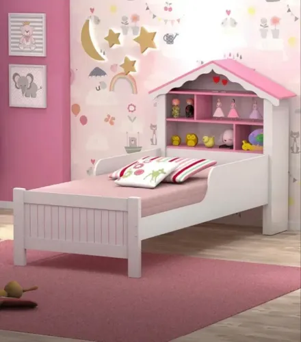 Cama solteiro princesas para criança