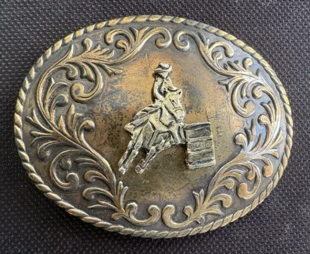 Fivela Country Rodeio 3 Tambores Gran Rodeio Vintage
