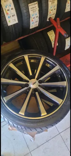 Rodas aro 17 4x100 mais pneus pirelli cinturado zerados 205/55/17