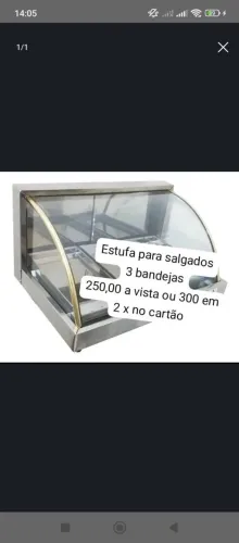 Estufa de salgados 220 volts 
