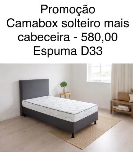 Cama box solteiro com cabeceira 