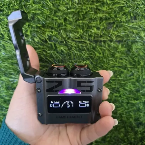 Fone Gamer Bluetooth M25 5.3 Sem Fio com LED e Display Digital