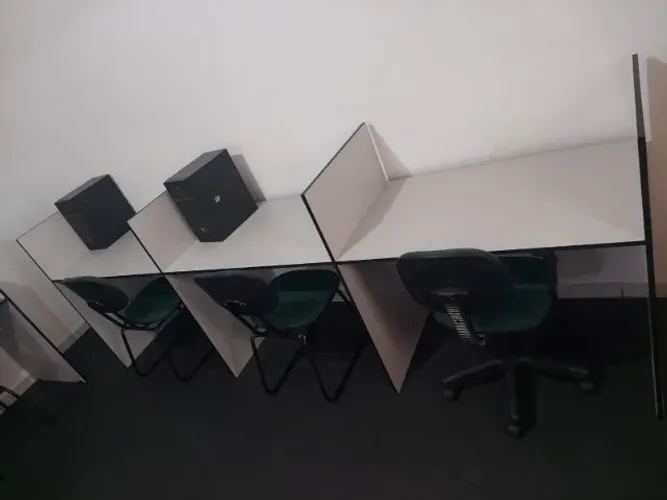 Baia de Atendimento Linha One Cristal/Preto - Conjunto com 3 Unidades