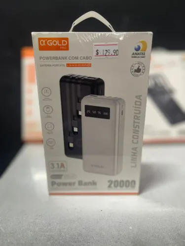 Carregador portátil 20.000 mah até 4 cargas