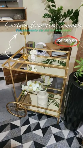 Carrinho decorativo para eventos
