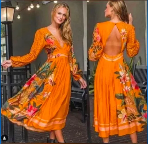 Vestido Farm Estmp flor de ONÇA.