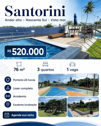 Apartamento à Venda no Residencial Santorini - Torre
