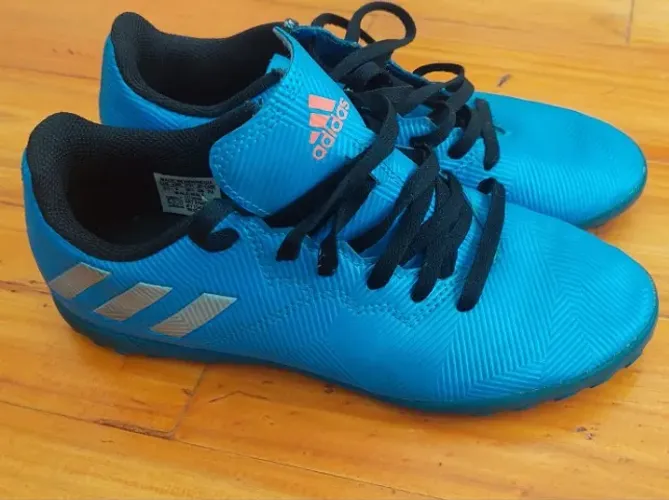 Chuteira Society Adidas Messi 16.4 TF Society Juvenil Infantil Azul n°33