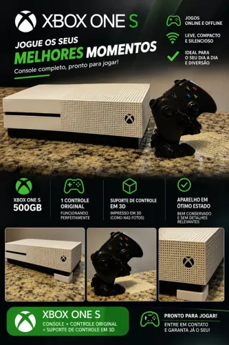 Xbox One S + Controle + Jogos (GTA V, Red Dead, The Sims) - R$ 1.000