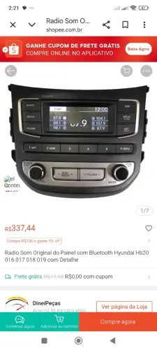 Rádio P carro hb20