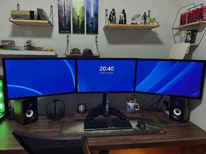 OPORTUNIDADE - Kit Triple Screen: 3 Monitores Asus 27" Full HD 1ms + Suporte Triplo ELG