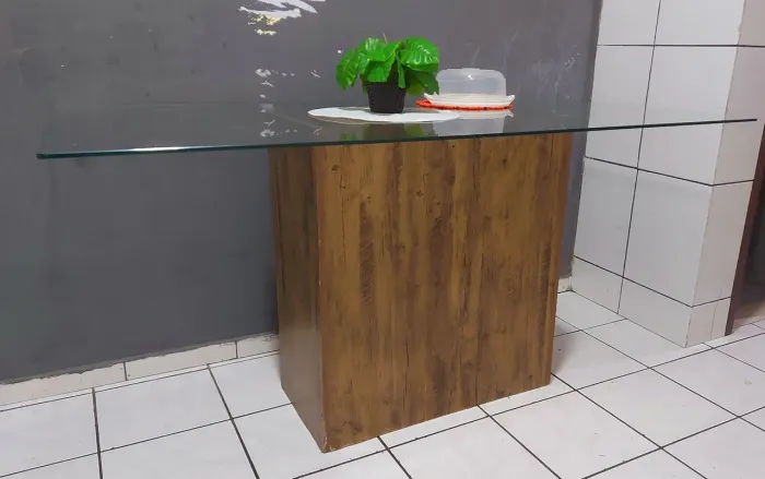 Mesa de vidro 6 lugares