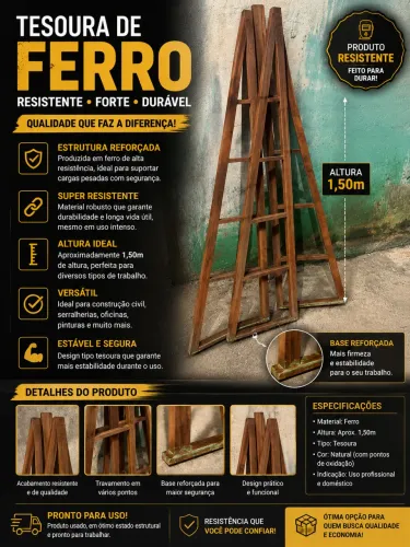 É tesoura de ferro.