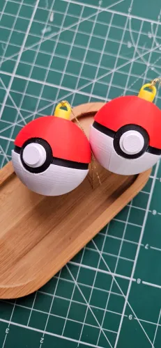 Kit 5 bolinhas de natal pokebola nerd pokemon