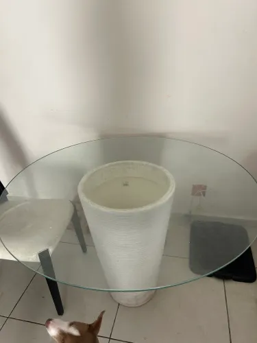 Tampa de Vidro redonda para mesa