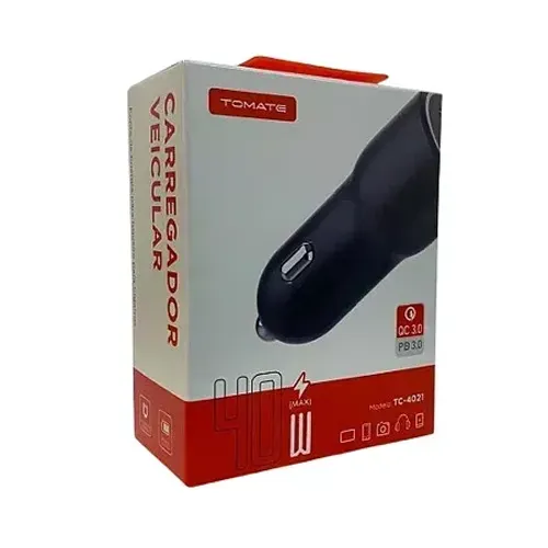 CARREGADOR VEICULAR 2 TYPE-C 40W TOMATE TC-4021