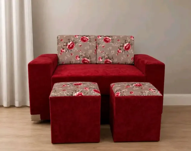 Sofá de luxo com banquetas entrega grátis