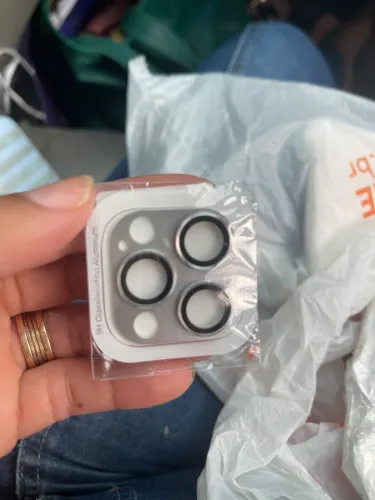 Protetor de câmera iPhone  12 pro Max prata 