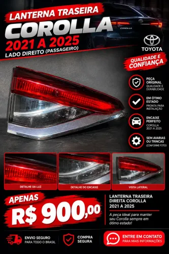 Farol traseiro Corolla 21/26