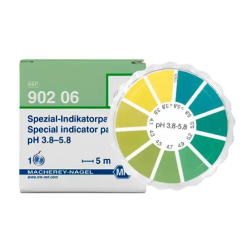 Papel Fita Indicador de Ph 3,8 A 5,8 Rolo 5m X 7mm