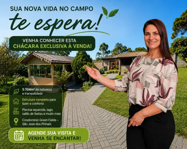 Chácara de Alto Padrão por R$ 1.870.000 no Green Fields Piscina Aquecida e 5.704m²