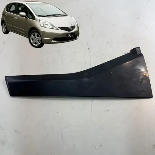 Moldura Friso Porta Traseiro Esquerdo Honda Fit 2009 A 2014 Preto
