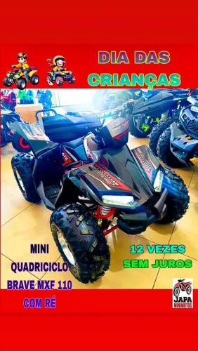 MINI QUADRICICLO BRAVE MXF 110CC/4T EM 12 VEZES SEM JUROS