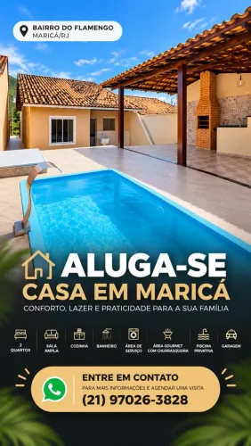 ALUGA-SE CASA EM MARICÁ/RJ - BAIRRO FLAMENGO