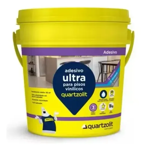Adesivo Montagem Quartzolit Ultra Para Pisos Vinílicos 18kg