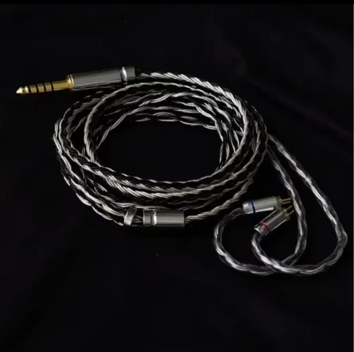 Cabo de atualização hifi de 16 núcleo banhado a prata occ para conexão C pin2 plug 3.5mm