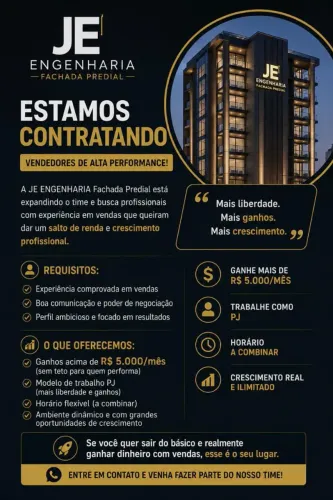 REPRESENTANTE DE VENDAS PARA OBRAS