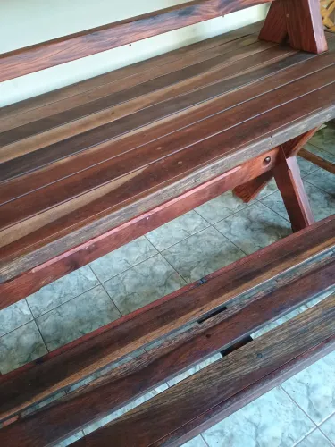 Mesa com dois bancos.1,92x80x78