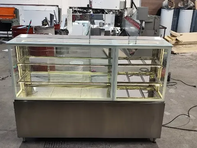 Balcão Refrigerado Inox 1500x650x900mm com 2 Portas Frigoríficas