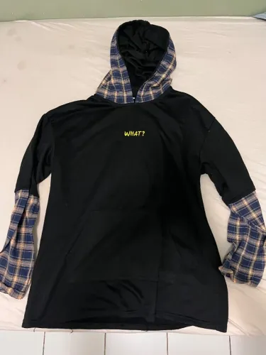 blusa de moletom feminina preta xadrez g