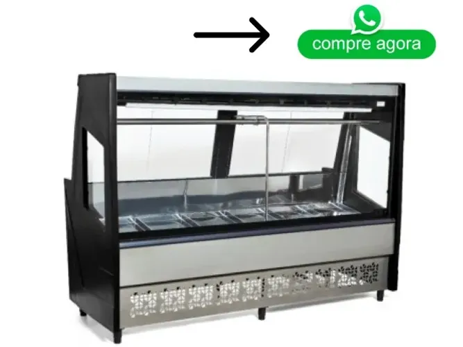 Balcão de Açougue 2M Preto Polar