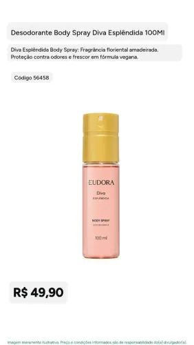 Body spray Diva Explendida 100ml