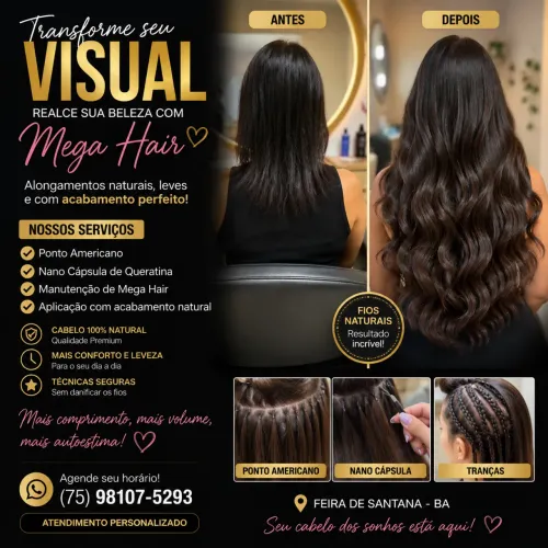 Trabalho com mega hair todos os métodos