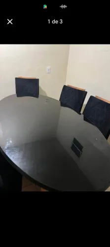 Sala de jantar 7 peças Kappesberg canela com Feijó e preto